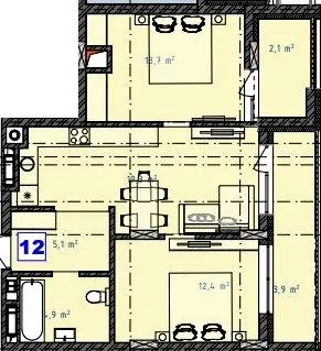 ЖК Grey Fort — 62 м²