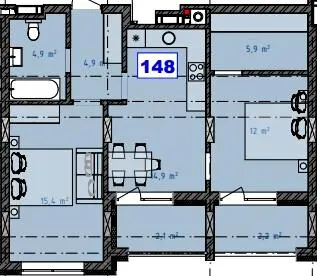 ЖК Grey Fort — 62.3 м²