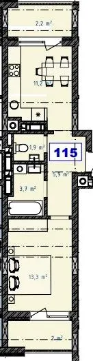 ЖК Grey Fort — 40.2 м²