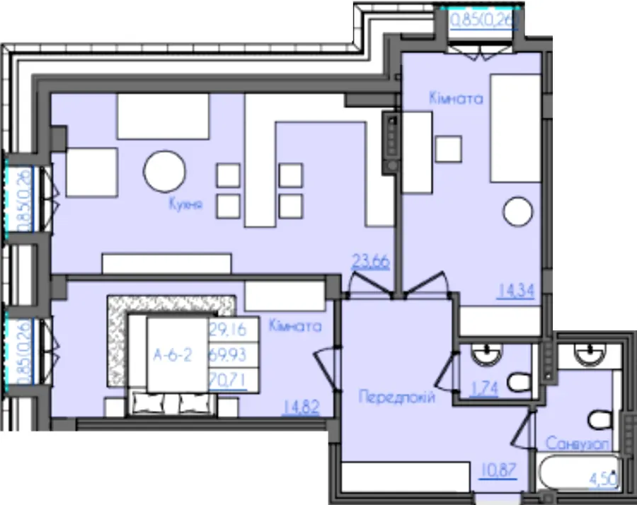 Клубний будинок Консул — 49 м²