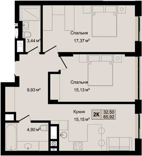 HILLTOP — 65.9 м²