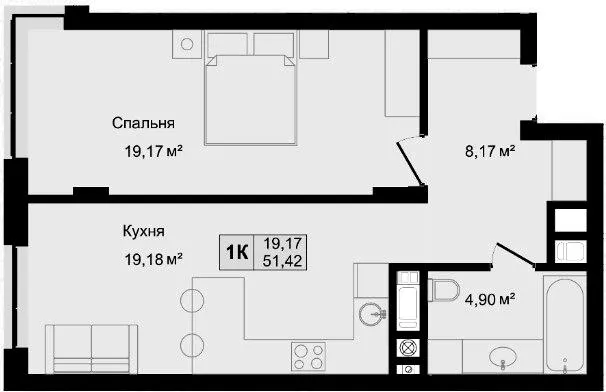 HILLTOP — 51.4 м²