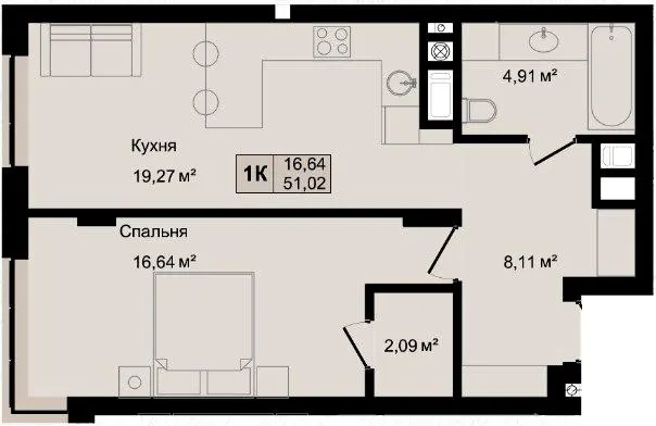HILLTOP — 51 м²