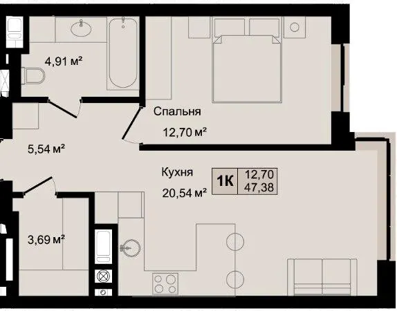 HILLTOP — 47.4 м²