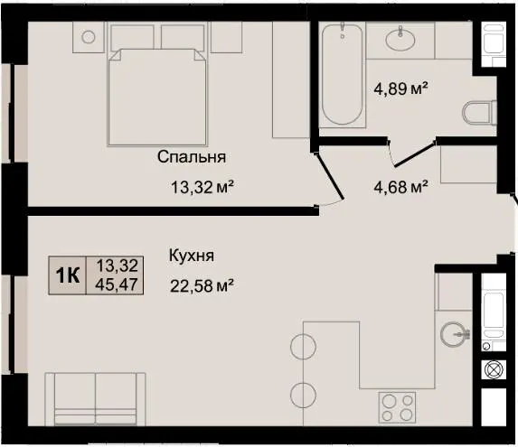 HILLTOP — 45.5 м²