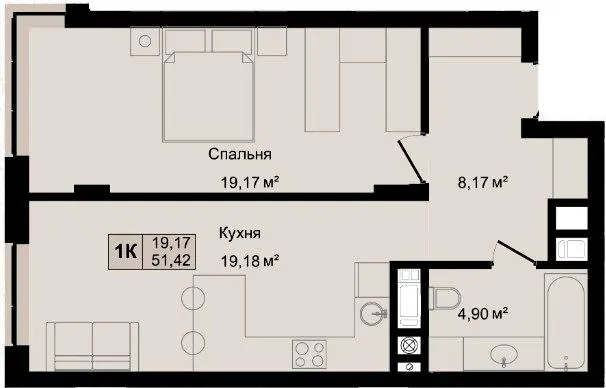 HILLTOP — 51.4 м²