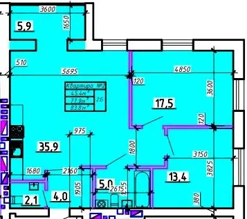ЖК Олімп Модерн — 83.8 м²