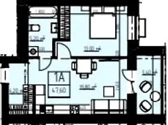 1-комнатная квартира, 48 м², вул. Квіткова, 10, Черкассы — фото 1