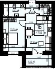 1-комнатная квартира, 48 м², вул. Квіткова, 10, Черкассы — фото 1