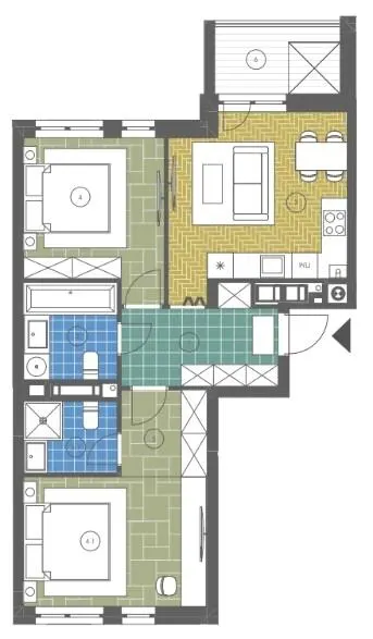 ЖК Gravity Park — 61.2 м²