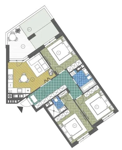 ЖК Gravity Park — 75.9 м²