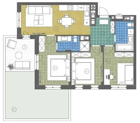 ЖК Gravity Park — 75.7 м²