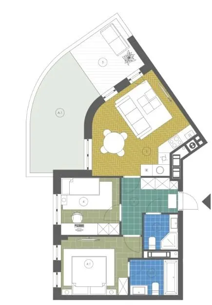 ЖК Gravity Park — 56.6 м²