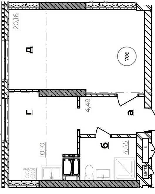 ЖК Park Hills (Молодіжна ініціатива) — 39.2 м²