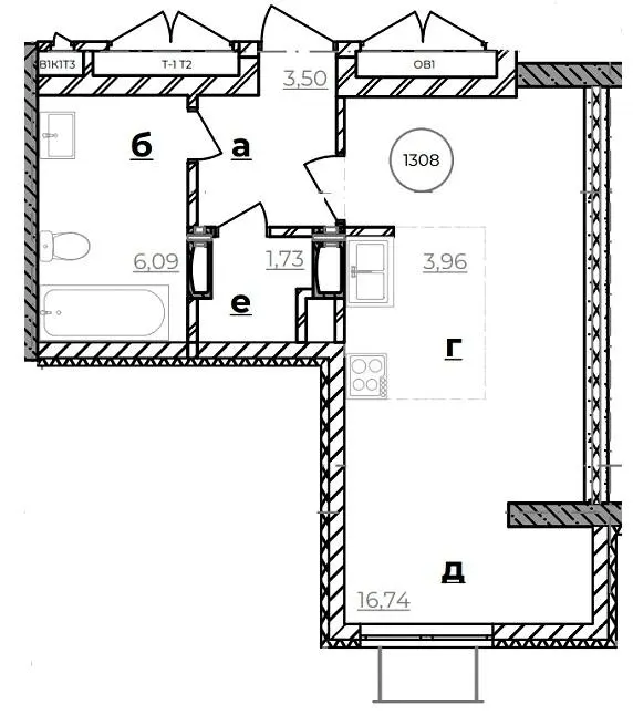 ЖК Park Hills (Молодіжна ініціатива) — 32 м²