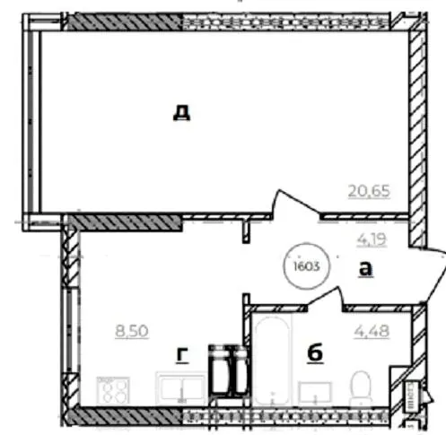ЖК Park Hills (Молодіжна ініціатива) — 37.8 м²