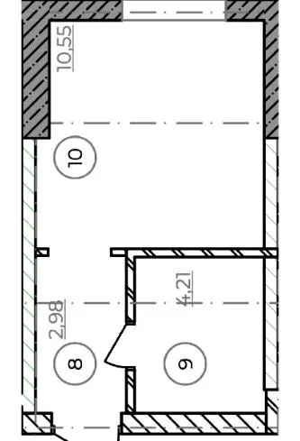 ЖК Park Hills (Молодіжна ініціатива) — 17.7 м²