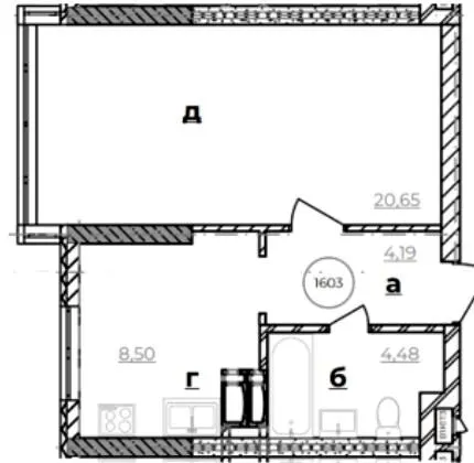ЖК Park Hills (Молодіжна ініціатива) — 38.5 м²