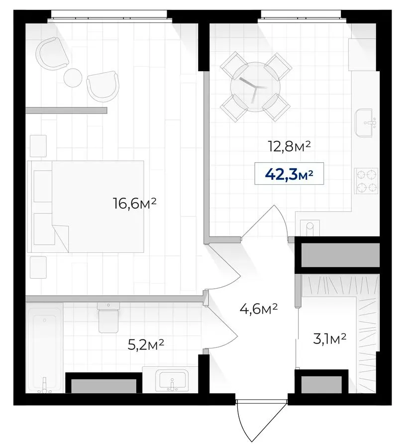 ЖК Гармонія — 42.3 м²