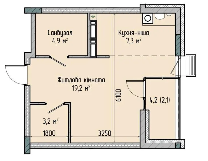 ЖК Sense City — 36.7 м²