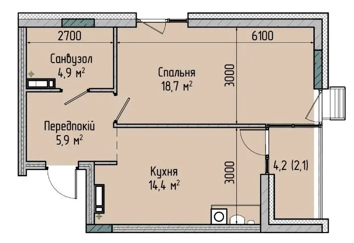 ЖК Sense City — 46 м²