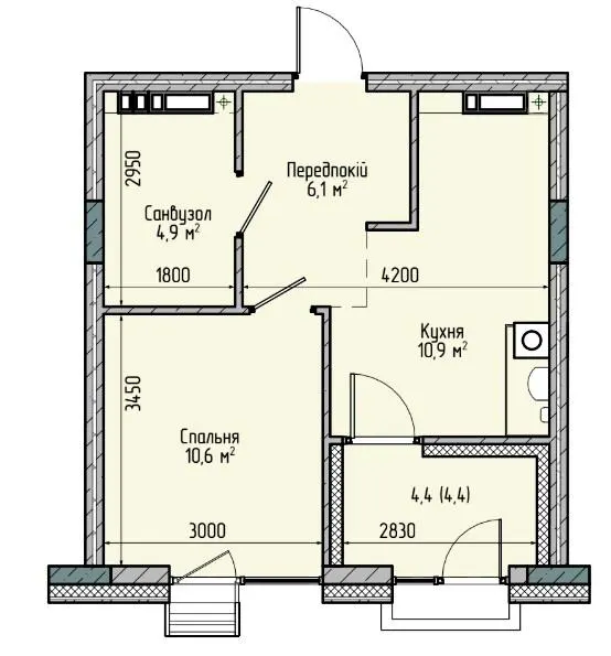 ЖК Sense City — 36.9 м²