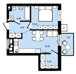 ЖК Садова Алея — 41.6 м²