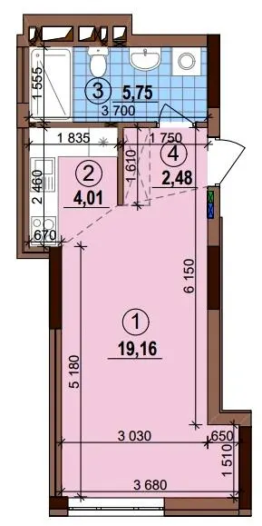 ЖК Варшавський-3 — 31.4 м²