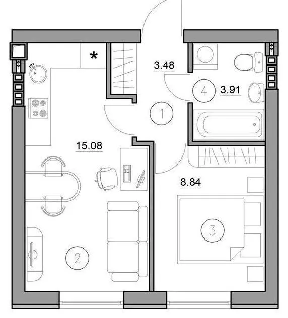 ЖК Петрівський — 31 м²