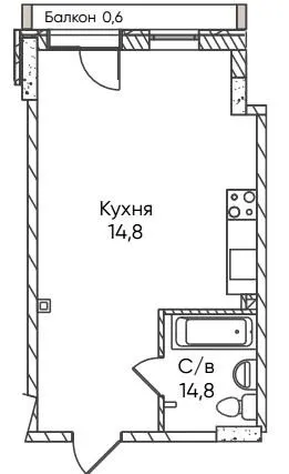 ЖК Гринвіч Парк — 34 м²