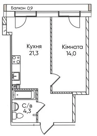 ЖК Гринвіч Парк — 40.5 м²