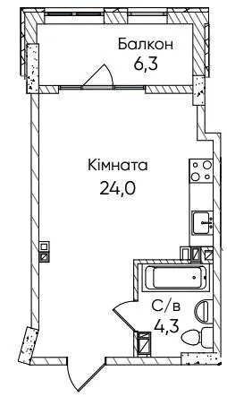 ЖК Гринвіч Парк — 36 м²