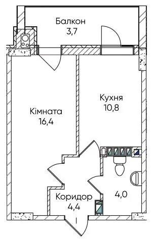 ЖК Гринвіч Парк — 37.8 м²