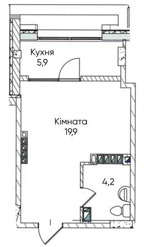ЖК Гринвіч Парк — 30.5 м²