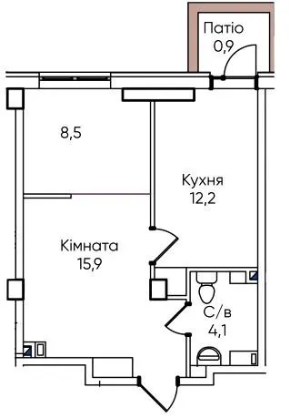 ЖК Гринвіч Парк — 41.4 м²