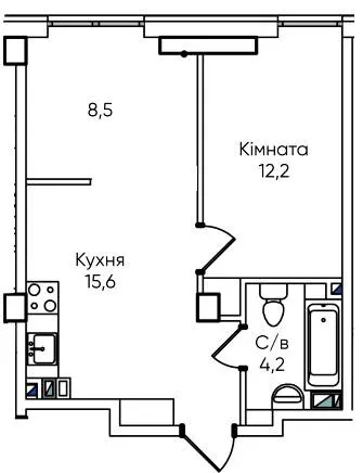 ЖК Гринвіч Парк — 40.3 м²