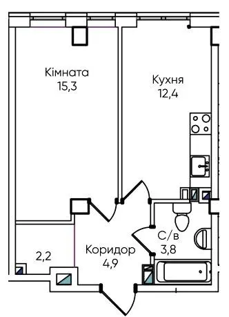 ЖК Гринвіч Парк — 38.3 м²