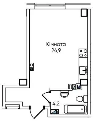 ЖК Гринвіч Парк — 29.5 м²