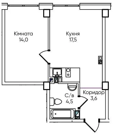 ЖК Гринвіч Парк — 40.1 м²