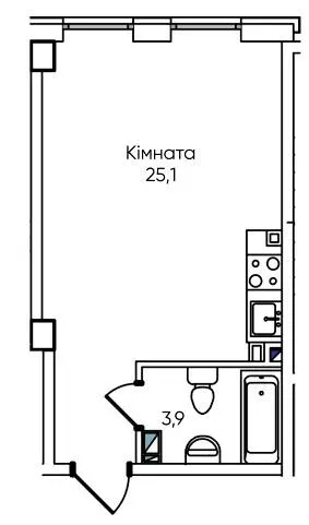 ЖК Гринвіч Парк — 29.2 м²