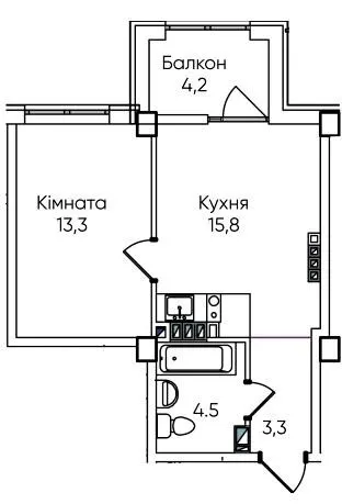ЖК Гринвіч Парк — 41.6 м²