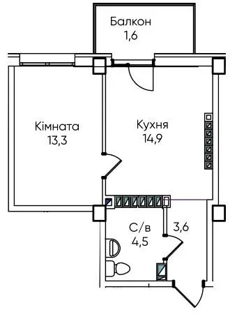 ЖК Гринвіч Парк — 37.2 м²