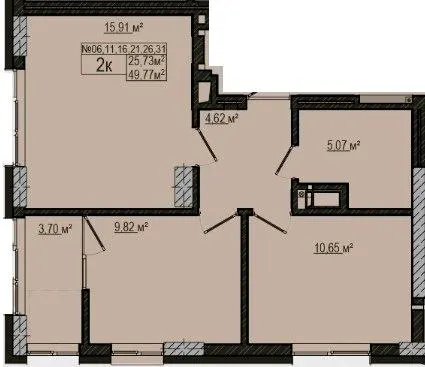 ЖК Альпійський — 49.8 м²