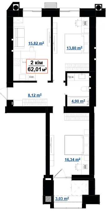 ЖК GREEN PARK — 62 м²