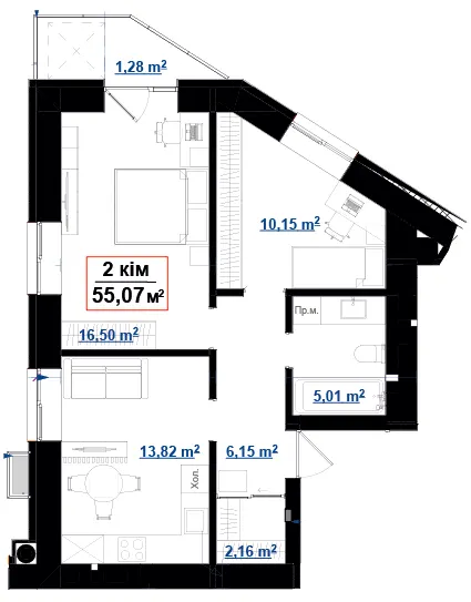 ЖК GREEN PARK — 55.1 м²