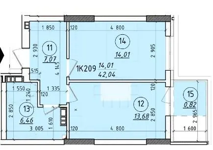 ЖК 44 Avenue — 42 м²