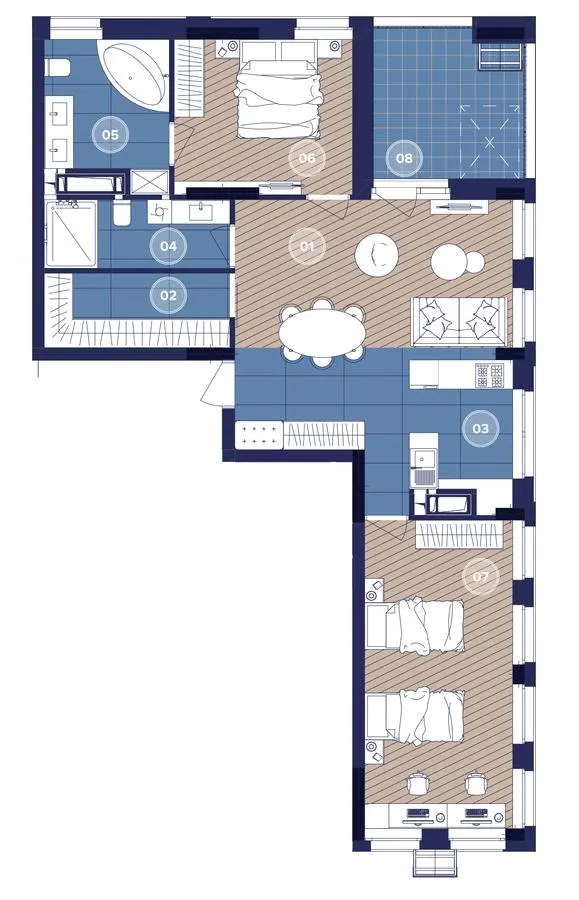 ЖК Dnipro Island — 85 м²