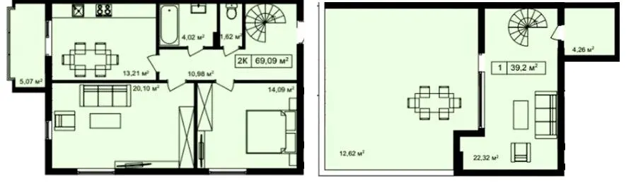 Клубний будинок Особливий — 69.1 м²