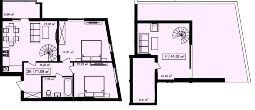 Клубний будинок Особливий — 71.1 м²