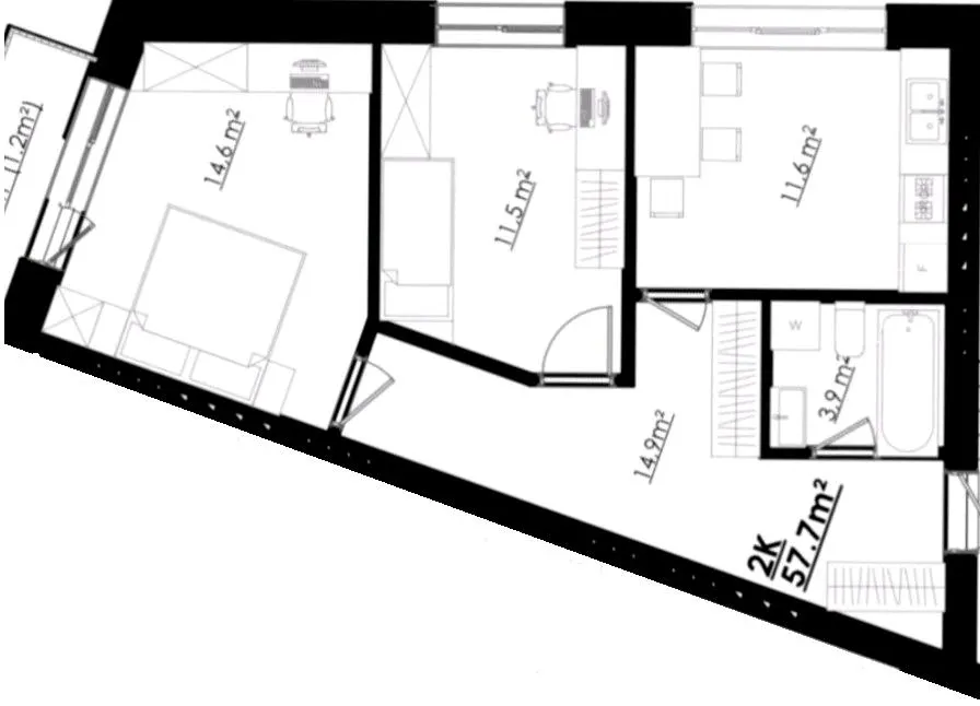 ЖК FOREST HILL — 57.7 м²
